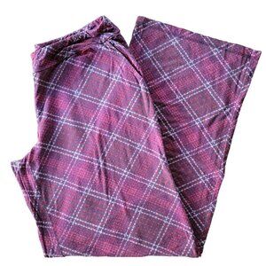 Soma Womens Plaid Lounge PJ Pants Medium Rayon Spandex Blend Pockets Pull on